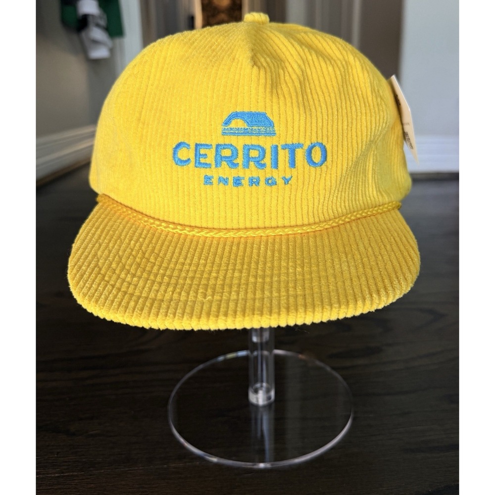 Neon Yellow Blue Corduroy Rope Snapback Hat NWT Streetwear Festival Cap